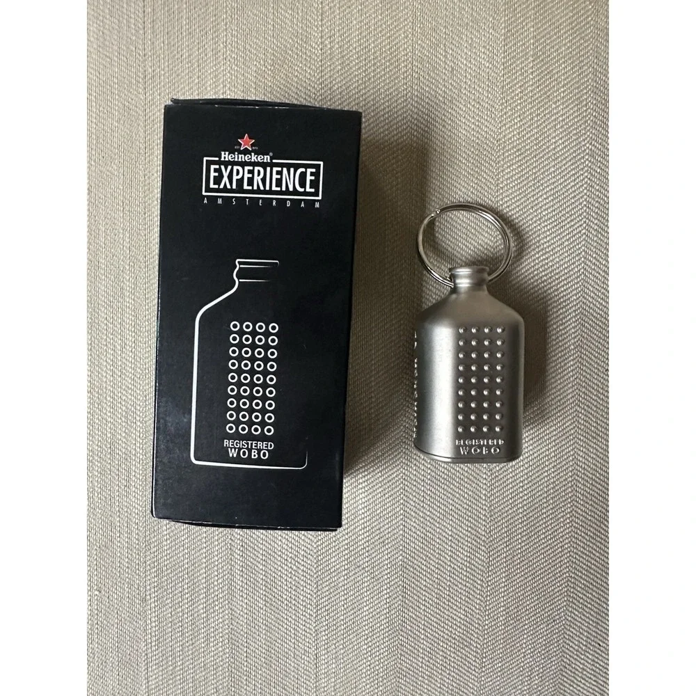 NEW - HEINEKEN EXPERIENCE BEER BOTTLE OPENER KEY CHAIN REGISTERED WOBO AMSTERDAM